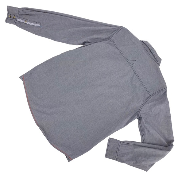 Triple Five Soul Blue and White Mini Houndstooth Print Button Down, Large - Picture 11 of 16